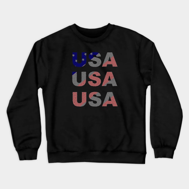 Stars and Stripes, USA Flag, Patriotic, Patriot, Proudly American Crewneck Sweatshirt by KZK101